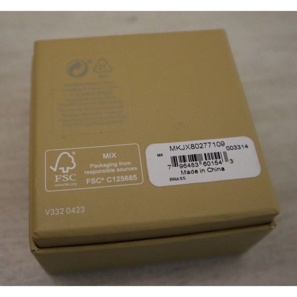 Michael Kors MKJX80277109 Women Sz 9 Gold Crystal Pavé MK Logo Fashion Ring - Picture 6 of 6